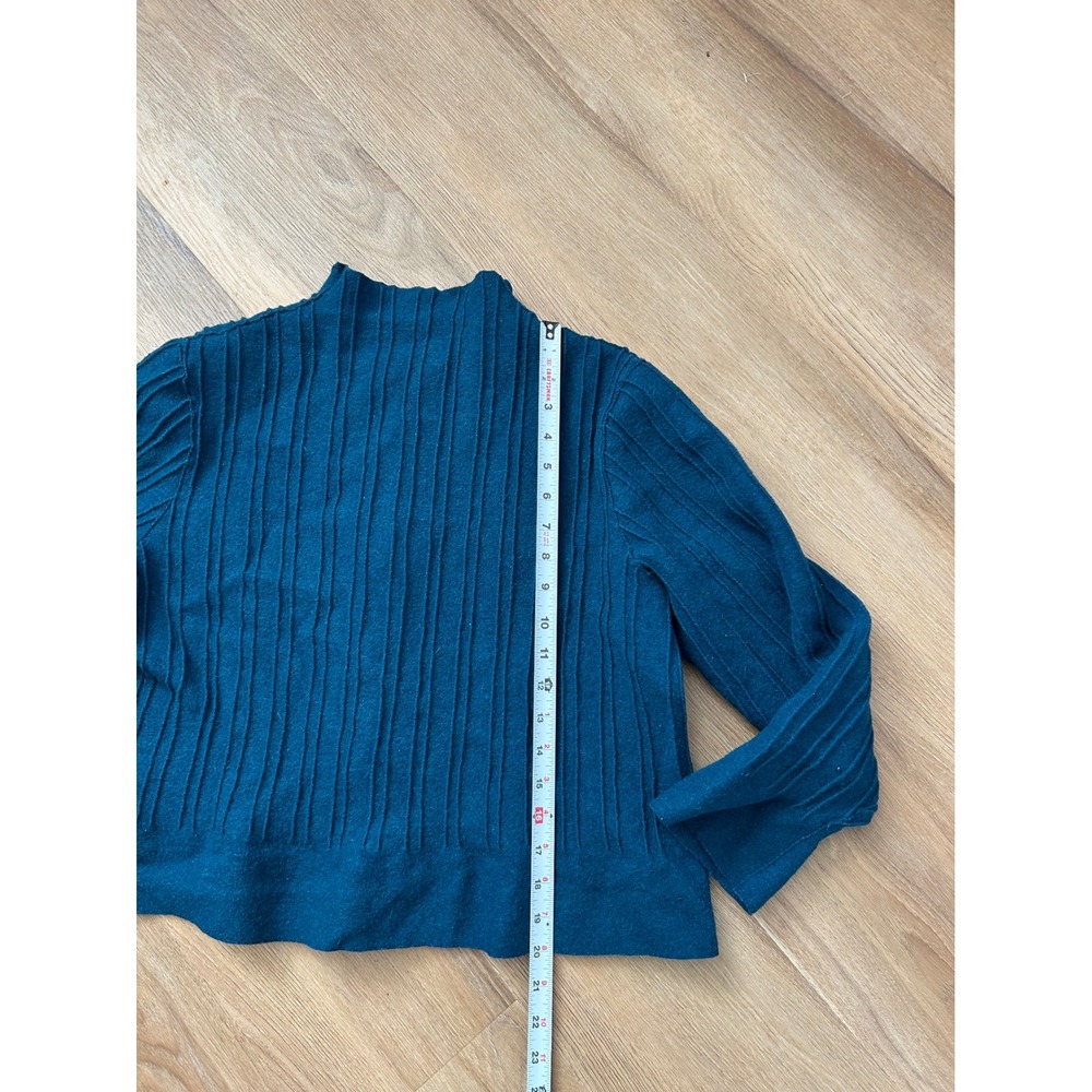 Beyond threads Alpaca Wool boiled zip up sweater‎ jacket striped texture peru L - Picture 4 of 6